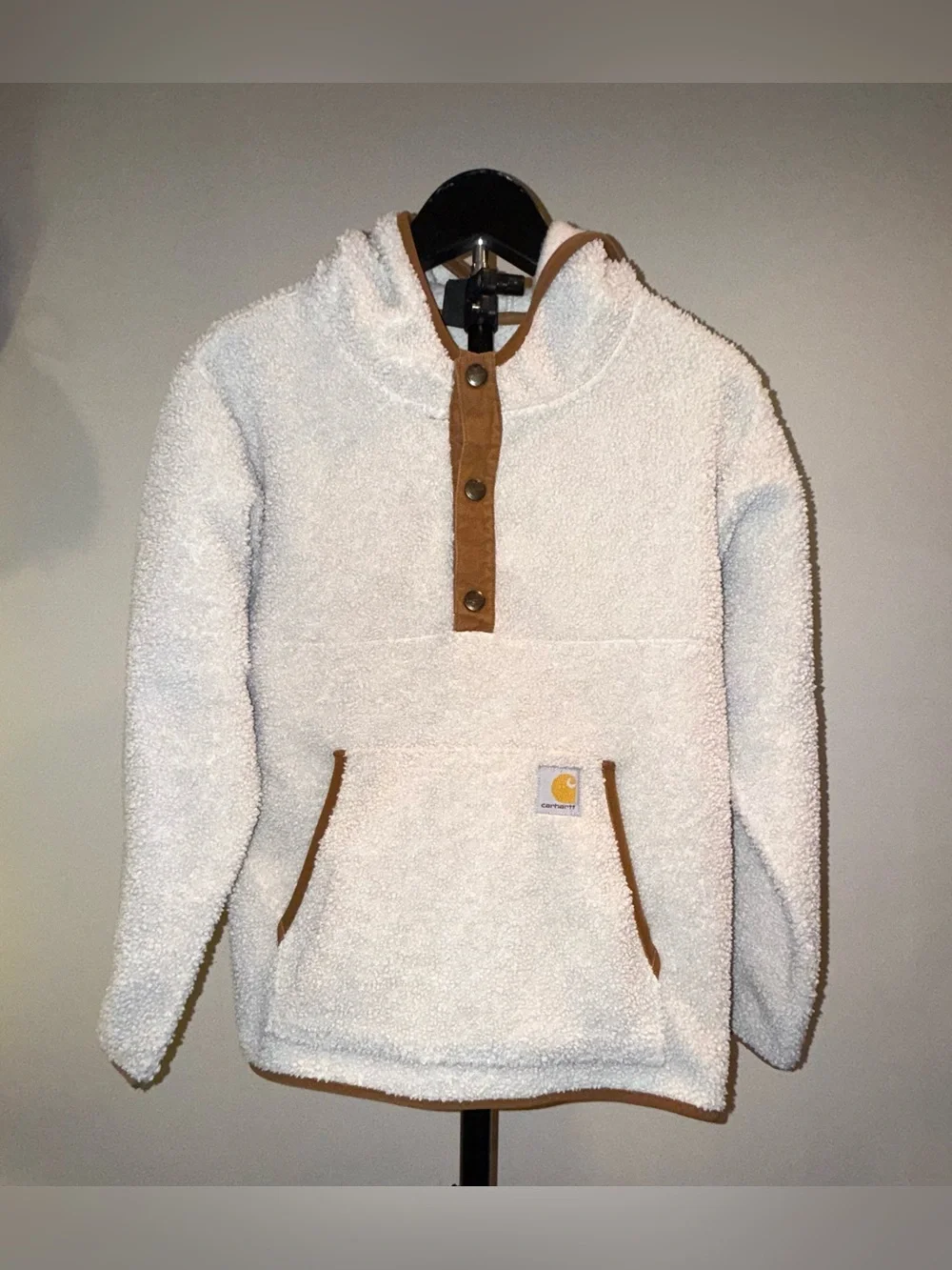 Carhartt Kid’s Relaxed Fit Fleece Pullover in the color malt, size 12